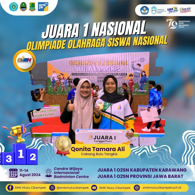 Qonita Tamara Ali berhasil menunjukkan kemampuan terbaiknya di hadapan para peserta dari berbagai sekolah menengah kejuruan di seluruh Indonesia. Dengan persiapan yang matang dan tekad yang kuat, Qonita berhasil mengalahkan lawan-lawannya dalam serangkaian pertandingan yang berlangsung dengan penuh semangat dan sportifitas.