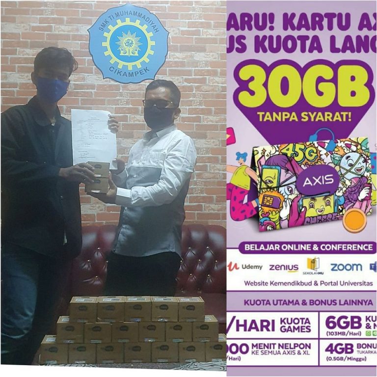 Penerimaan Distribusi Kartu Perdana Axis 30 GB Gratis Kegiatan Untuk E - Learning