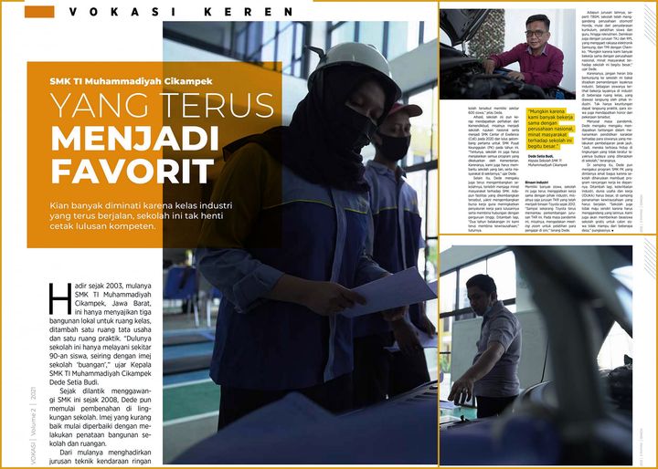 SMK TI Muhammadiyah Cikampek di Majalah Vokasi