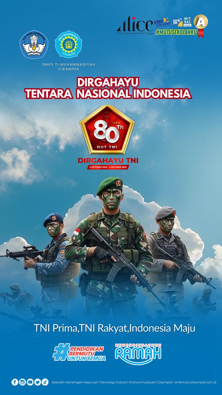 DIRGAHAYU TNI KE-80 - “TNI Patriot NKRI, Pengawal Demokrasi untuk Indonesia Maju”